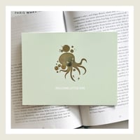 Image 1 of Gold Lux : Welcome Little One : Baby Greeting Card