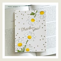 Image 2 of Gold Lux : Thank you Daisy Greeting Card
