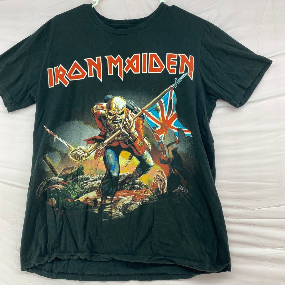 Image of Iron Maiden Classic Look T-shirt  Adult Small Solid Black Back