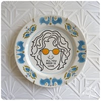 Image 1 of Lennon - Hand Painted Vintage Plate