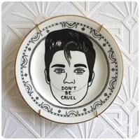 Image 1 of Elvis - Hand Painted Vintage Plate