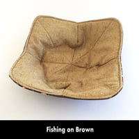 Image 4 of Reversible Bowl Cozy - Fishing on Brown