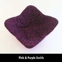Image 5 of Reversible Bowl Cozy - Pink & Purple Swirls