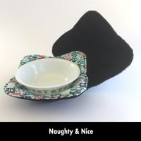 Image 2 of Reversible Bowl Cozy - Naughty & Nice
