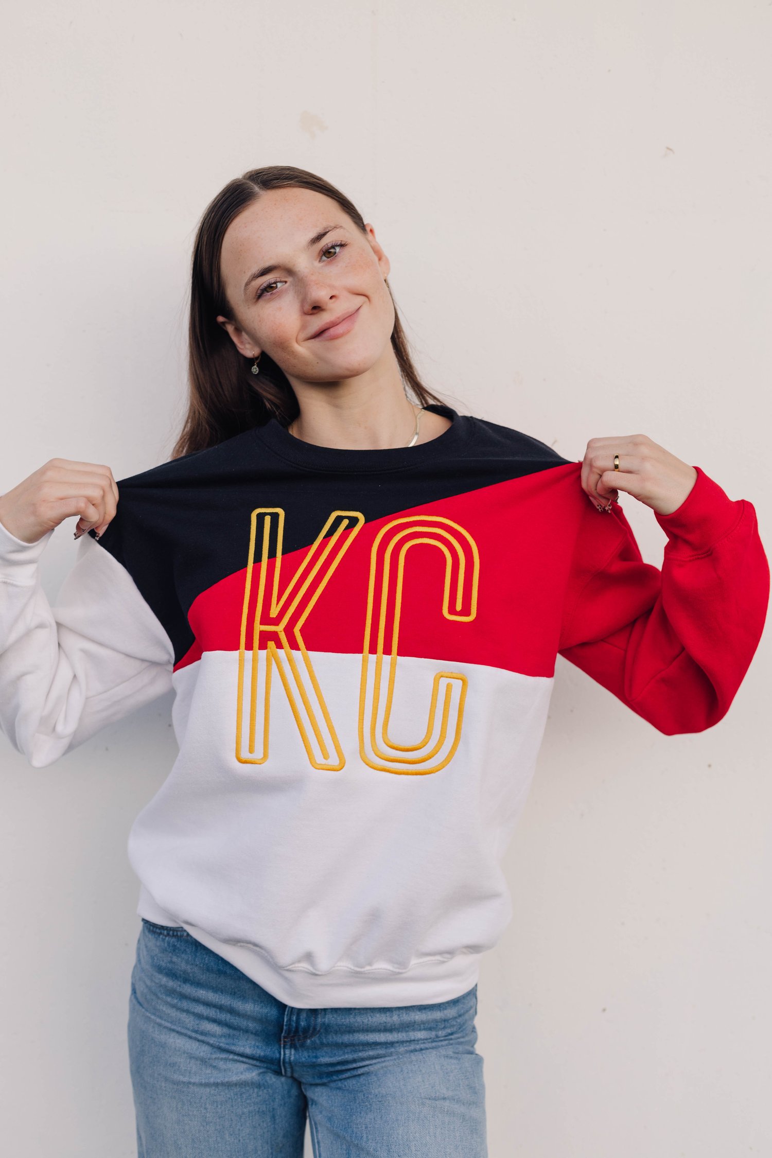 Image of KINGDOM KC COLORBLOCK RED/GOLD/WHITE