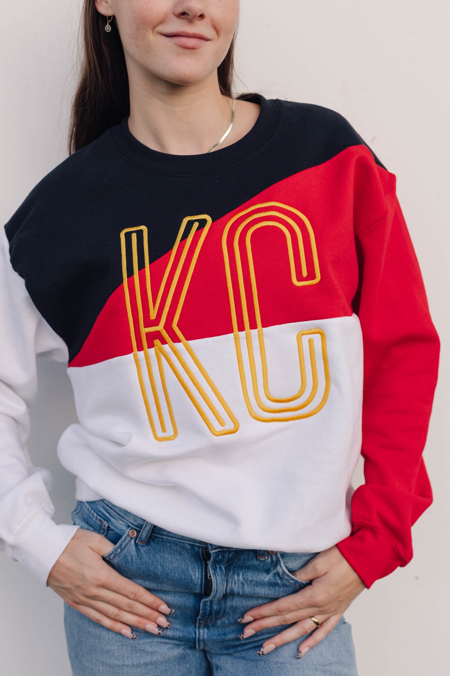 Image of KINGDOM KC COLORBLOCK RED/GOLD/WHITE
