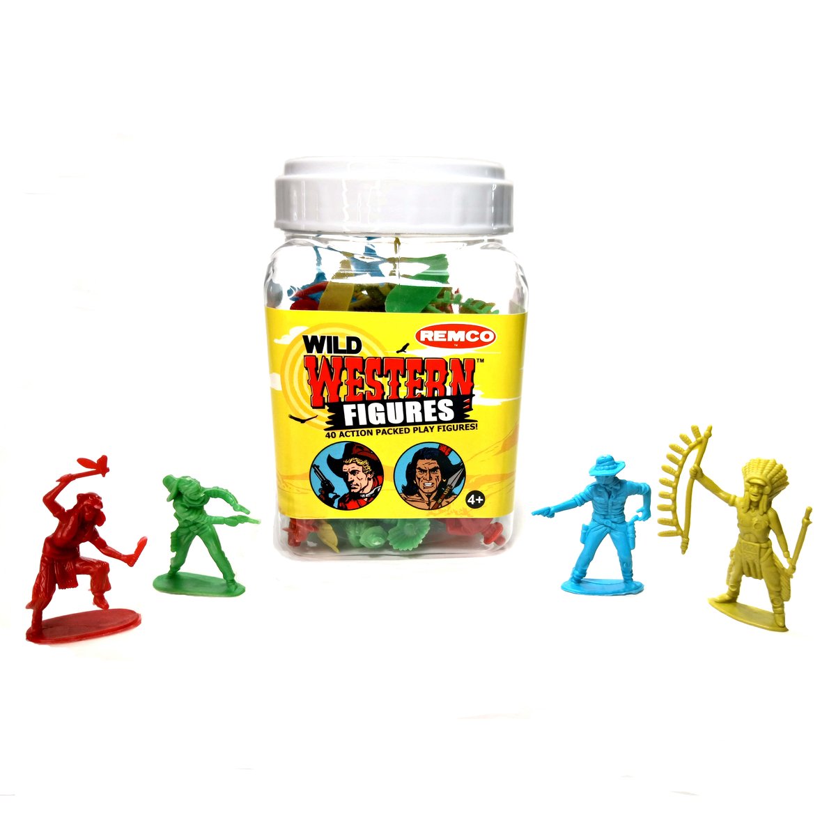 Image of Wild Western Plastic Figures - Set of 40