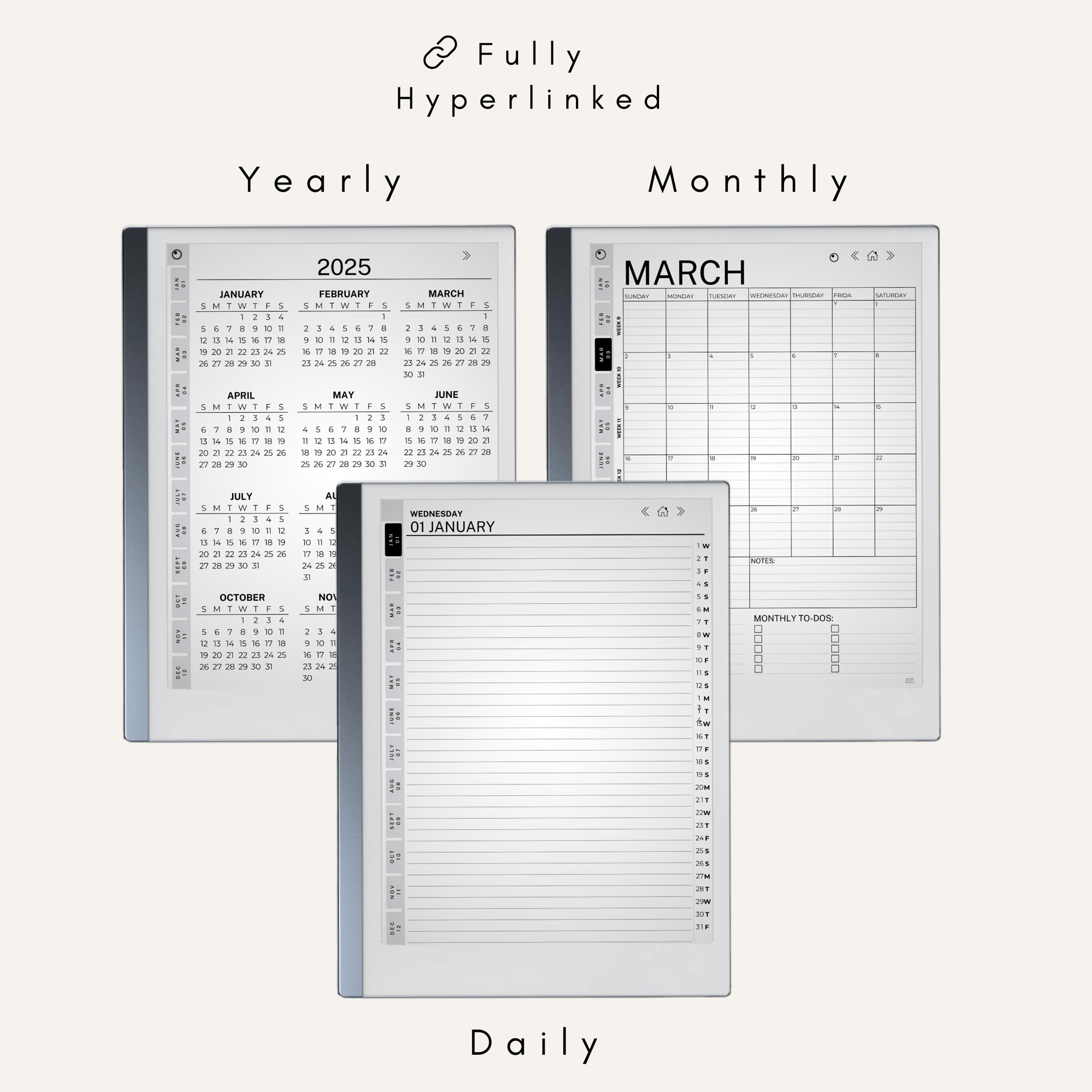 2025 Lined Daily Planner, Template for reMarkable 2 | Smart Planner Templates 2025-lined-daily-planner-template-for-remarkable-2-smart-planner-templates