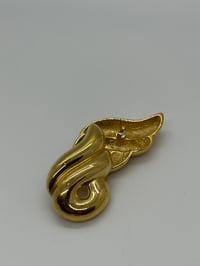 Image 3 of Vintage Givenchy Ribbed Wing Stud Earrings