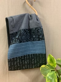 Image 2 of NECKWARMER SCARF - BLUE, BLACK AND GREY