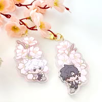 Image 1 of Link Click Frosted Flower Charms