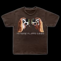 Image 1 of No More Playing Games Tee (BROWN)