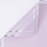 Purple Silver Border Floral Paper