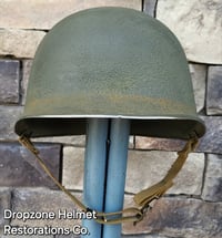 Image 5 of WWII 39th Infantry Regiment, 9th ID AAAO, M-1 Type Helmet, Fixed bale version. NCO