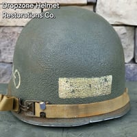 Image 6 of WWII 39th Infantry Regiment, 9th ID AAAO, M-1 Type Helmet, Fixed bale version. NCO