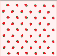 Pink Strawberry Clear Floral Paper 