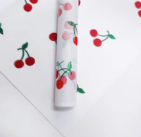 Cherry Clear White  Floral Paper 