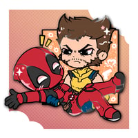 Image 1 of PRE-ORDER Poolverine Enamel Pins, Deadpool and Wolverine