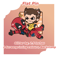 Image 2 of PRE-ORDER Poolverine Enamel Pins, Deadpool and Wolverine