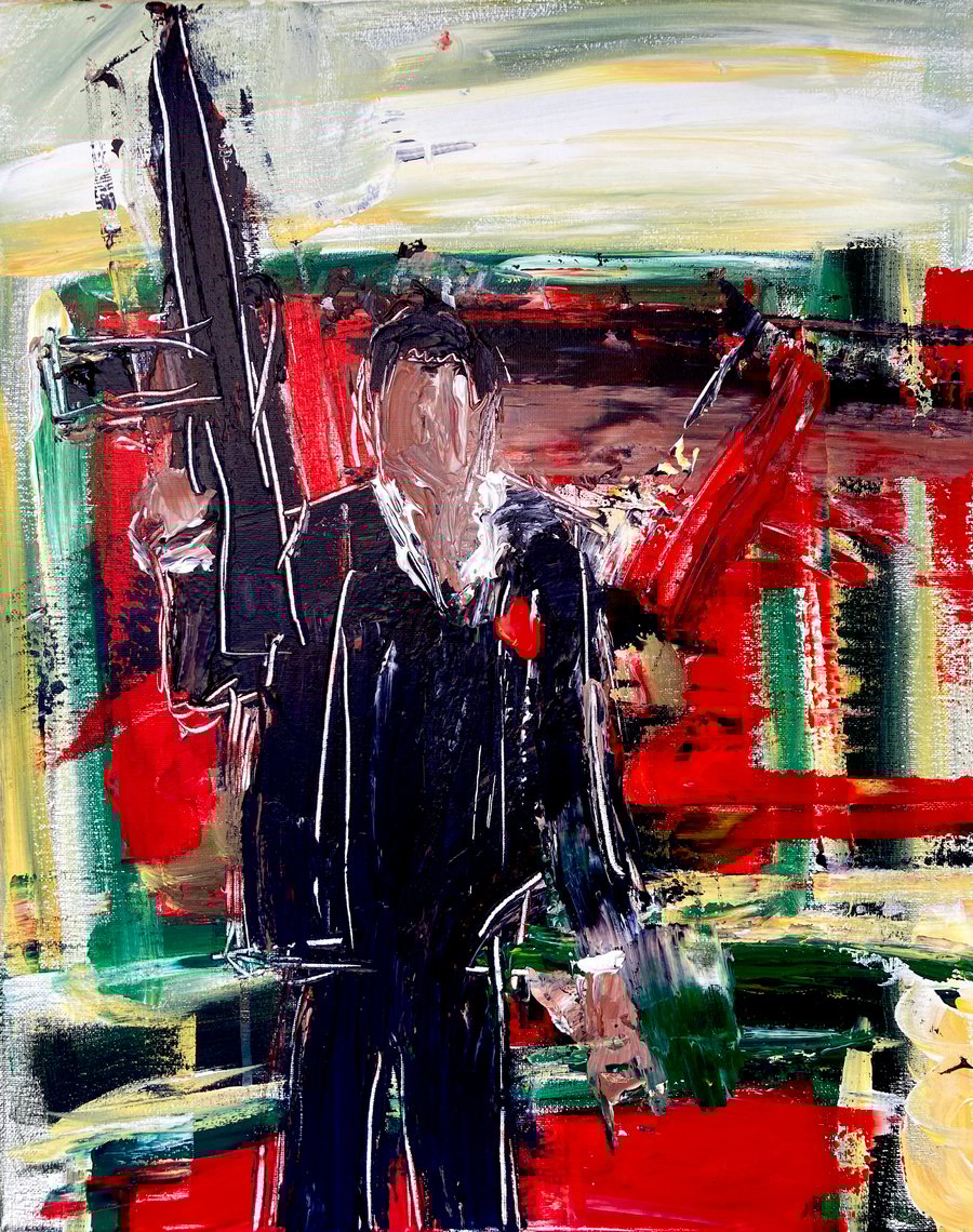Image of “Say hello to my little friend” original painting 