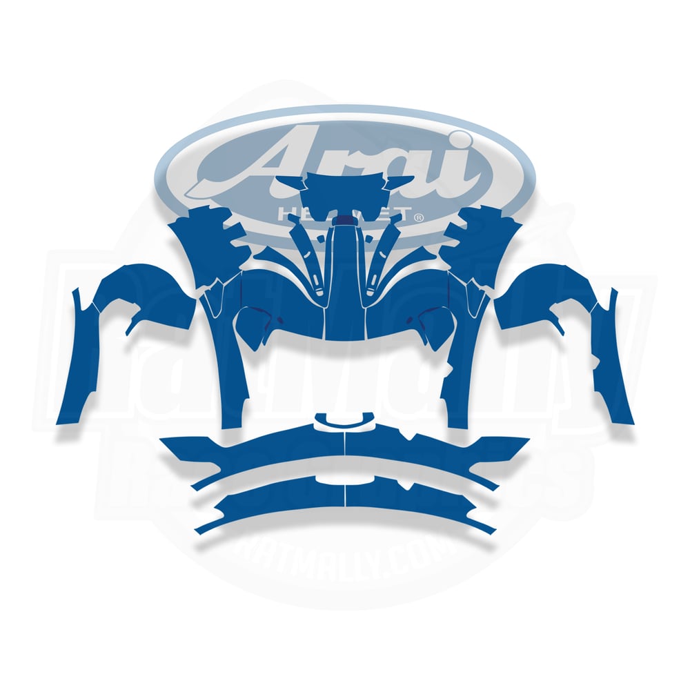 Image of Helmet Graphics Vector Template Arai RX-7V