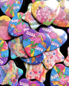 Holographic button pins (❤️​ + ⭐​ shape)