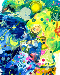 Image 3 of a6 - la nuit embrassant le jour - illustration originale