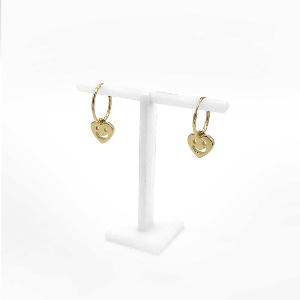 Image of Smiley Heart Earrings