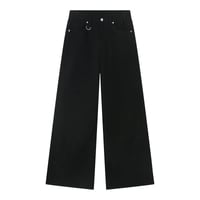 Image 3 of Men's Washed Denim Loose Wide-Leg Jeans