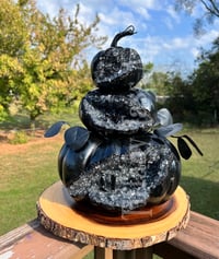 Image 6 of 7” 12” 15” Geode Pumpkins for Fall Decor and Thanksgiving Centerpiece