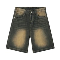 Image 4 of Men's Loose Fit Denim Shorts  Mid Rise, Knee Length