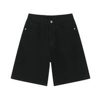 Image 5 of Men's Loose Fit Denim Shorts  Mid Rise, Knee Length