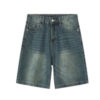 Image 2 of Men's Loose Fit Denim Shorts  Mid Rise, Knee Length