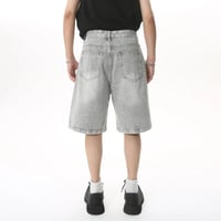 Image 8 of Men's Loose Fit Denim Shorts  Mid Rise, Knee Length