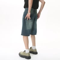 Image 11 of Men's Loose Fit Denim Shorts  Mid Rise, Knee Length