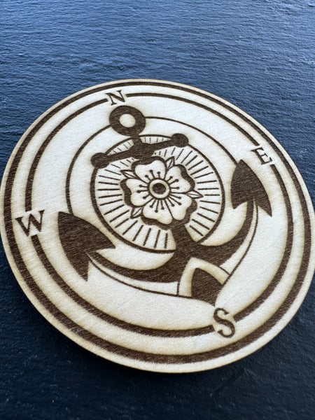 Image of Anchor Tattoo Coasters