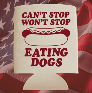 Image of Eating Dogs - koozie