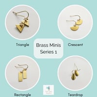 Image 1 of Brass Minis Geometric Shape Dangle Earrings, Series 1