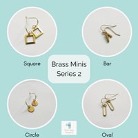 Image 1 of Brass Minis Geometric Shape Dangle Earrings, Series 2