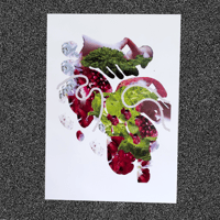 5x7" Ripe Pomegranate Digital Collage