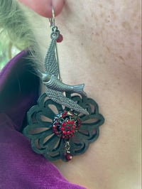 Image 3 of Crimson Enchantress Earrings