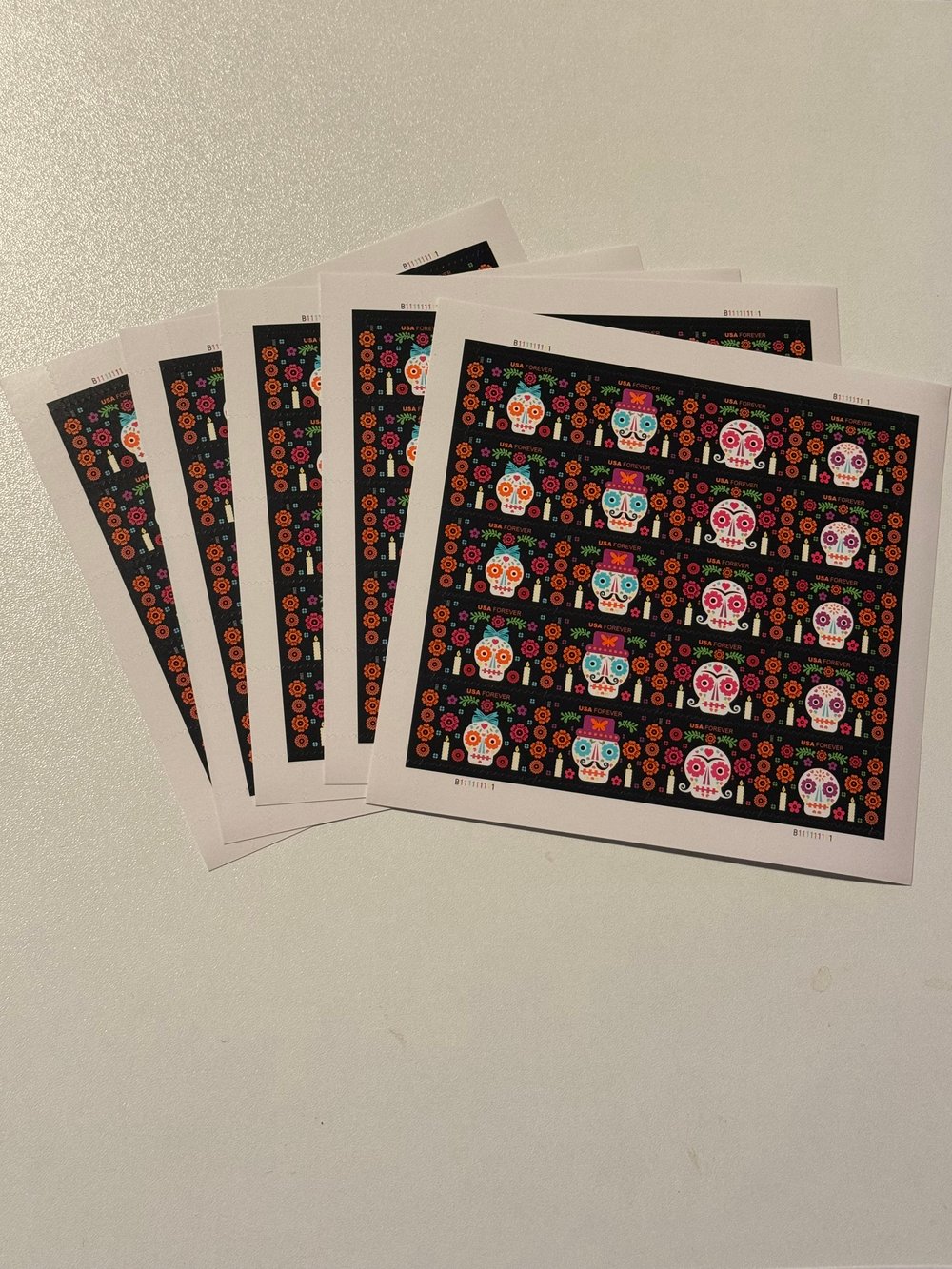 USPS Day of The Dead Forever Stamps 5 Books (100 Stamps)