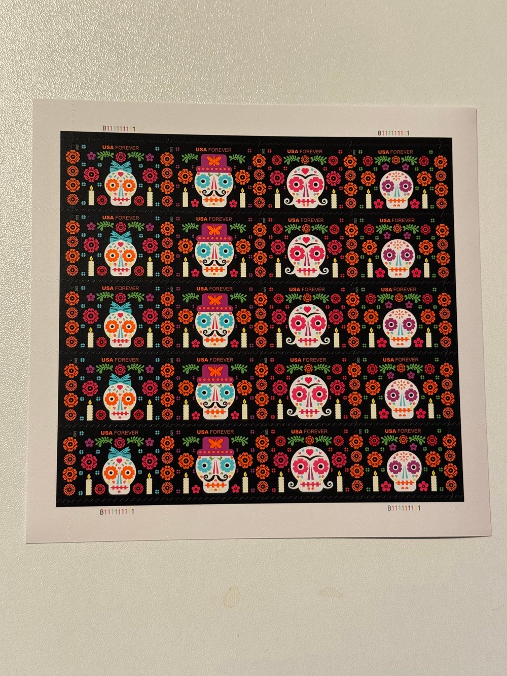 USPS Day of The Dead Forever Stamps 5 Books (100 Stamps)