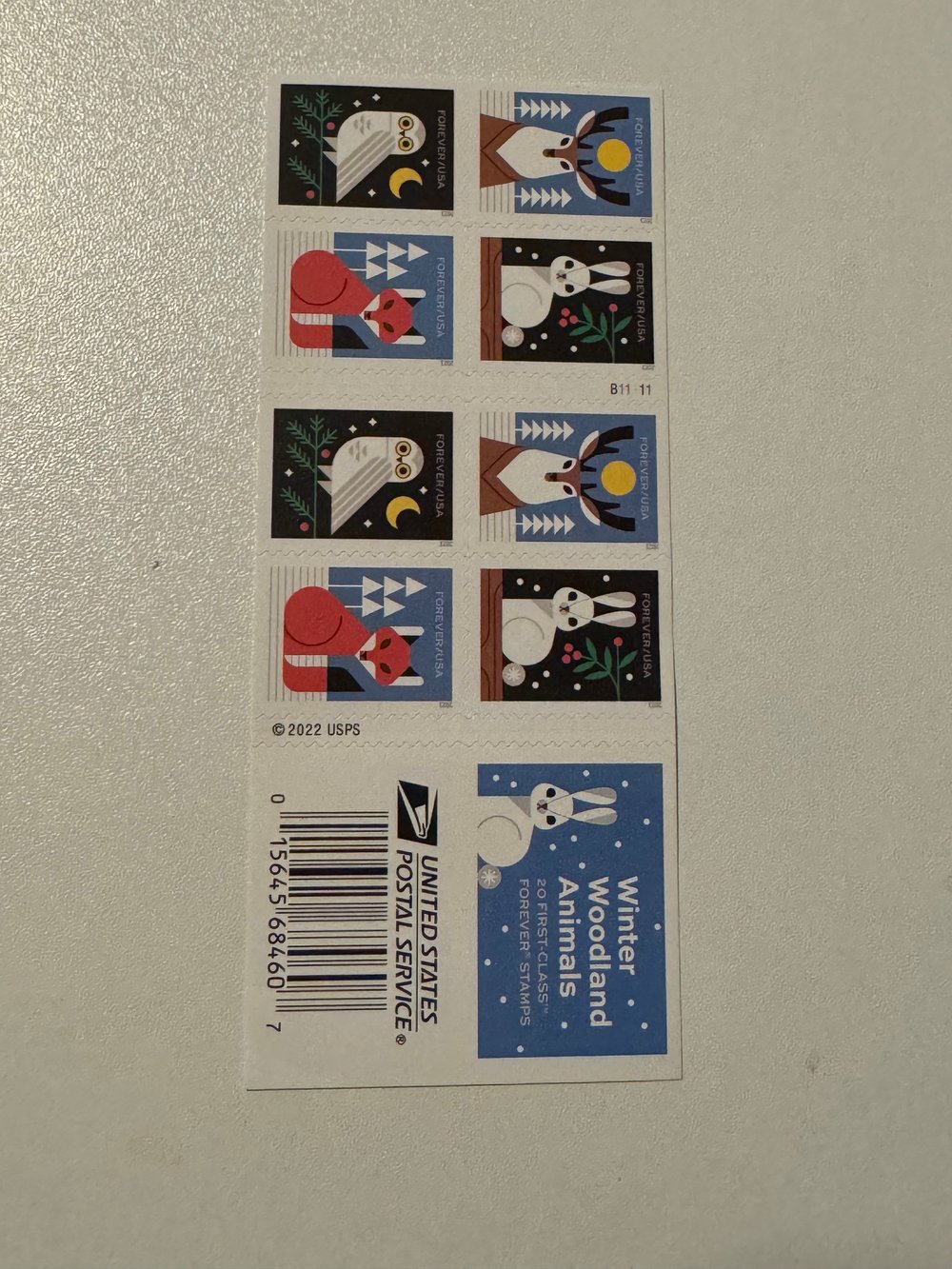 USPS Winter Wonderland Forever Stamps 5 Books (100 Stamps)