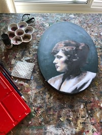 Image 4 of  A lovely vintage style oval portrait painting "Fern "