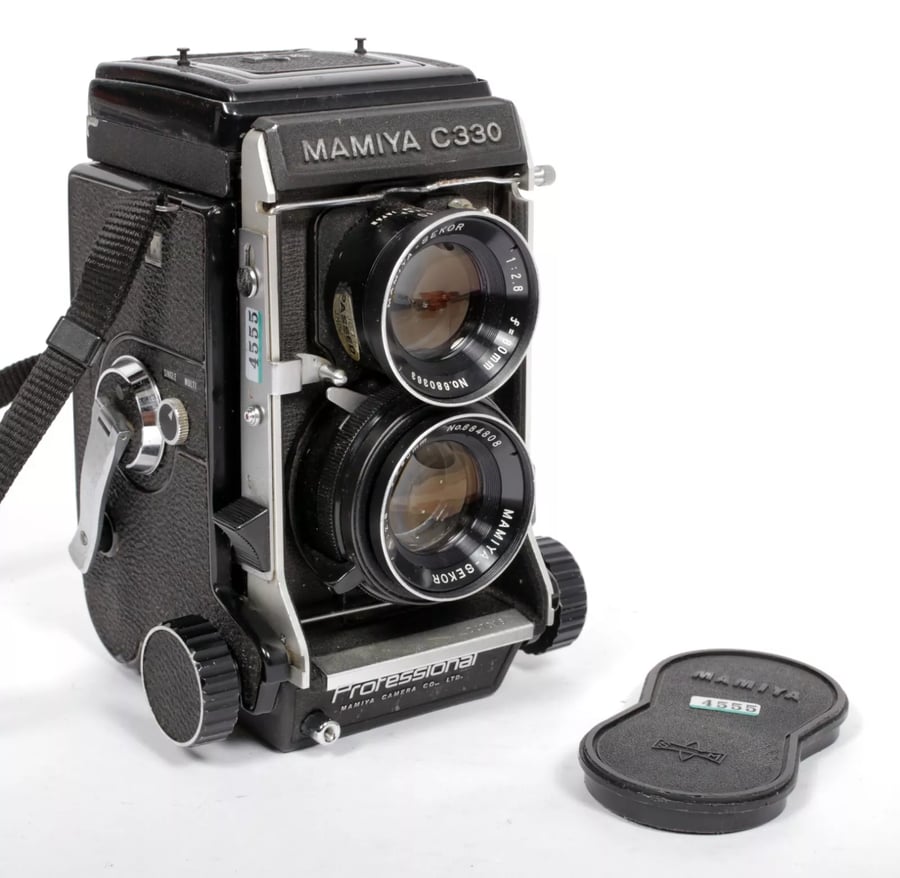 Image of Mamiya C330 Professional 6X6 TLR camera + 80mm F2.8 Blue Dot lens + strap #4555