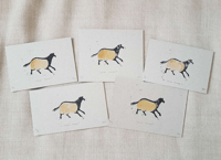 Image 2 of Cave Horse Lino + Watercolor Prints