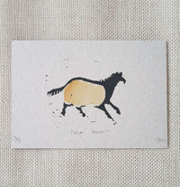 Image 1 of Cave Horse Lino + Watercolor Prints