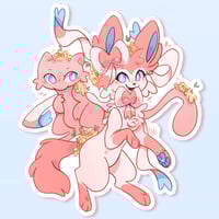 Sylveon & Mew Vinyl Sticker