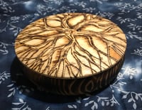 Image 1 of Tree branch motif wood burned box